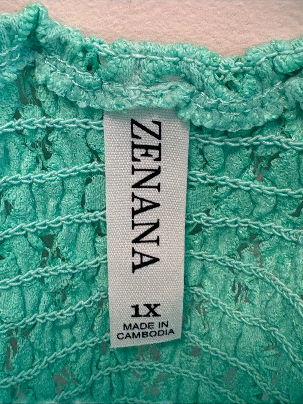 Lace Bralette Camisole in Mint Green Zenana New in Bag 1X